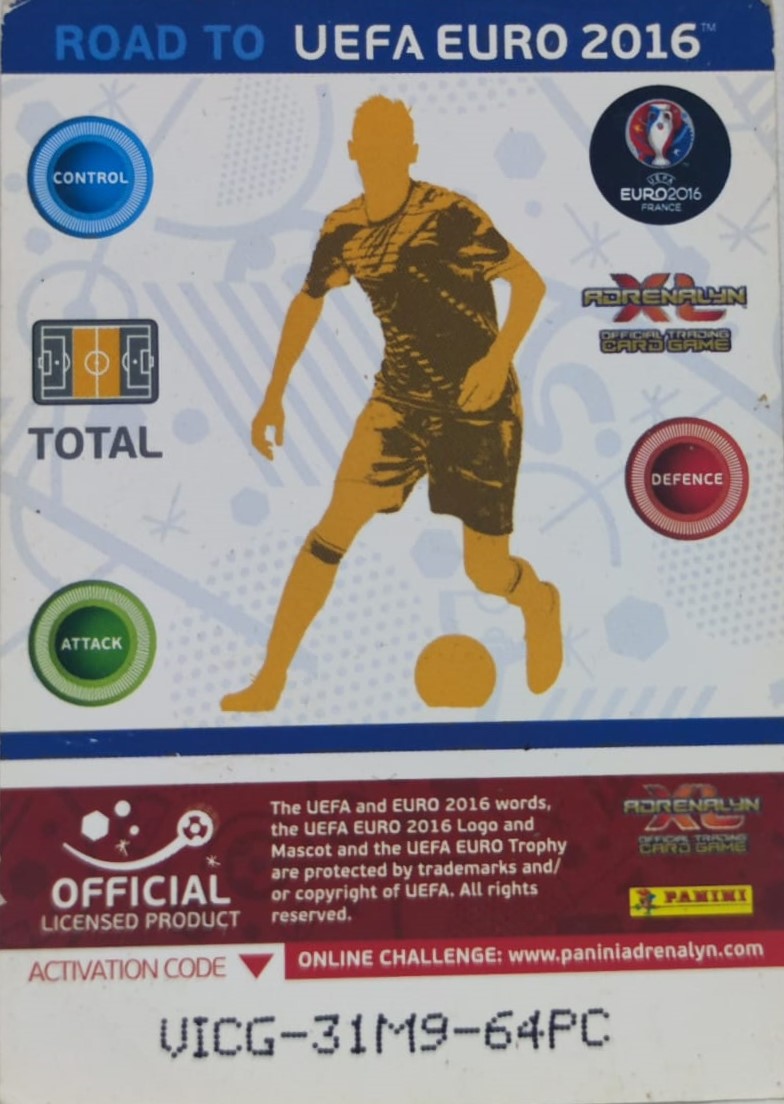 PANİNİ UEFA EURO 2016 CESKA REPUBLİKA TOMAS ROSICKY EN İYİ FUTBOLCU OYUNCU KARTI 235 NO