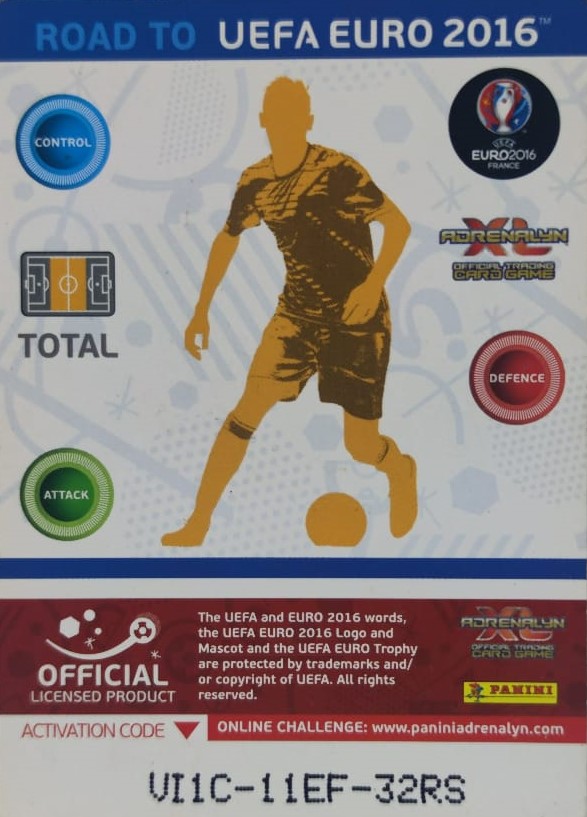 PANİNİ UEFA EURO 2016  HRVATSKA LUKA MODRIC EN İYİ FUTBOLCU OYUNCU KARTI 242 NO 