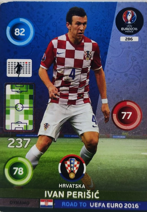 PANİNİ UEFA EURO 2016  HRVATSKA İVAN PERISIC EN İYİ FUTBOLCU OYUNCU KARTI 237 NO 