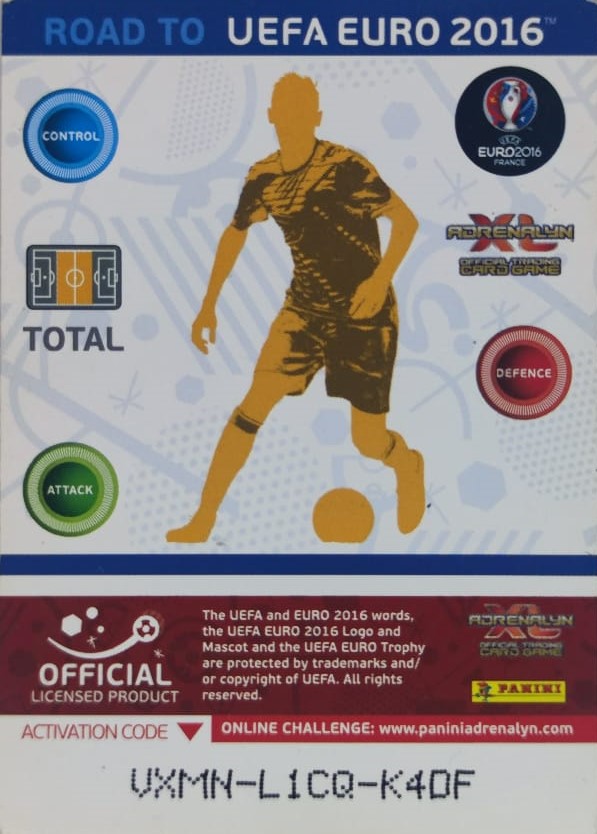  PANİNİ UEFA EURO 2016 REPUBLIC OF IRELAND AIDEN MCGEADY EN İYİ FUTBOLCU OYUNCU KARTI 225 NO