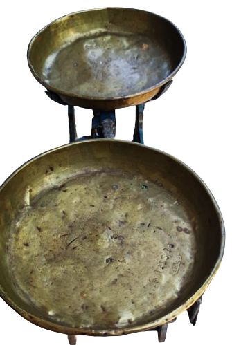 1950 DÖKUM TERAZİ YERLİ FENER MARKA ON BEŞ KİLOLUK KEFELER  PİRİNC OTURAK TERAZİ KEFELER TC DAMGALI TAM TAKIM ORJİNAL