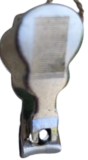 1970 DOUBLE ARROW BRAND NAİL  CLIPPER KUTUSUNDA BİR DÜZİNE KEMAN FORMUNDA RENK RENK KROM KAPLAMA TÖRPULU TIRNAK MAKASI