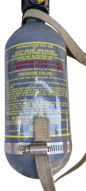 SCOTT 5500 AVİATORS BREATHİNG OXYGEN  ONLY USE NO OİL  USA TURK HAVA YOLLARI UCAK KABİN İÇİ ACİL YARDIM OKSİJEN TÜPÜ CİFT BAGLANTI CIKIŞLI HAVA TÜPÜ