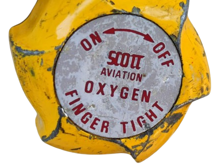 SCOTT 5500 AVİATORS BREATHİNG OXYGEN  ONLY USE NO OİL  USA TURK HAVA YOLLARI UCAK KABİN İÇİ ACİL YARDIM OKSİJEN TÜPÜ CİFT BAGLANTI CIKIŞLI HAVA TÜPÜ