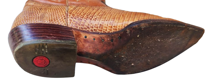 USA AMERİKAN ÖZEL TASARIM COWBOY WESTERN BOOTS KAHVERENGİ KOVBOY CİZME TİMSAH DERİSİ EL DİKİM KOSELE