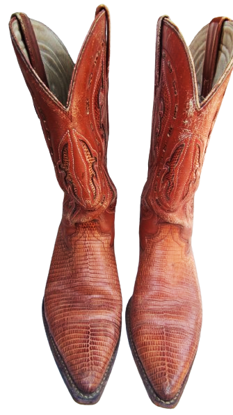 USA AMERİKAN ÖZEL TASARIM COWBOY WESTERN BOOTS KAHVERENGİ KOVBOY CİZME TİMSAH DERİSİ EL DİKİM KOSELE