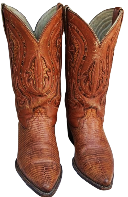 USA AMERİKAN ÖZEL TASARIM COWBOY WESTERN BOOTS KAHVERENGİ KOVBOY CİZME TİMSAH DERİSİ EL DİKİM KOSELE