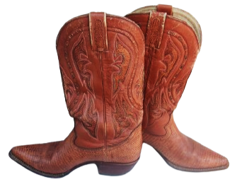 USA AMERİKAN ÖZEL TASARIM COWBOY WESTERN BOOTS KAHVERENGİ KOVBOY CİZME TİMSAH DERİSİ EL DİKİM KOSELE