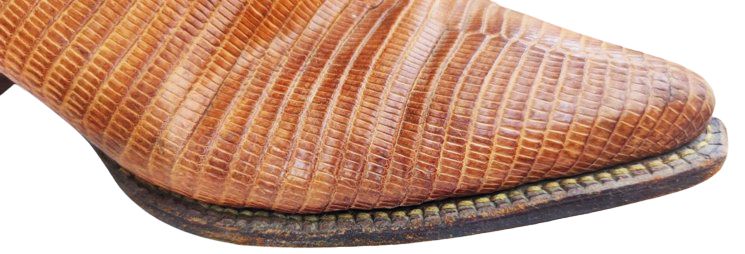 USA AMERİKAN ÖZEL TASARIM COWBOY WESTERN BOOTS KAHVERENGİ KOVBOY CİZME TİMSAH DERİSİ EL DİKİM KOSELE