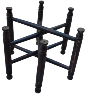 OSMANLI DÖNEMİ AHŞAPTAN MAMÜL EL TORNASINDA CEKİLMİS ACILIR KAPANIR ALTI AYAKLI BİRBİRİNE GECME