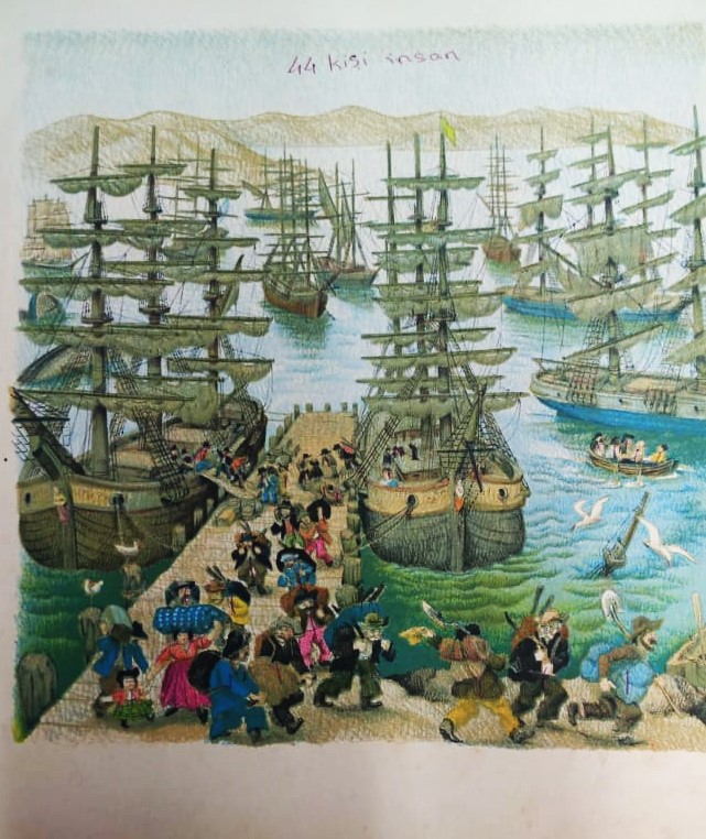 1817 THE STORY OF CALIFORNIA  LITHOGRAPHS BY C.H.DE WITT TEX BY MAY MCNEER ORJİNAL DÖNEM BASKISIDIR