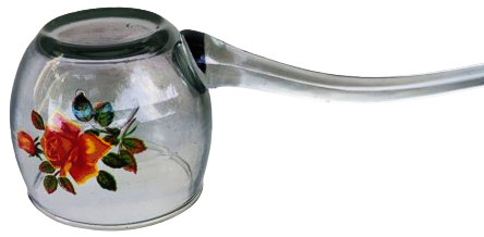 OSMANLI EL YAPIM EL BOYAMA CAM DAITIM KEPCESİ OZEL GUNLERDE TOPLANTILARDA  BUYUK CAM KASEDEN SERBETİN VEYA ZEMZEMİN DAGİTIMI