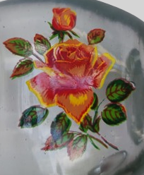 OSMANLI EL YAPIM EL BOYAMA CAM DAITIM KEPCESİ OZEL GUNLERDE TOPLANTILARDA  BUYUK CAM KASEDEN SERBETİN VEYA ZEMZEMİN DAGİTIMI