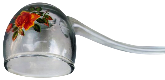 OSMANLI EL YAPIM EL BOYAMA CAM DAITIM KEPCESİ OZEL GUNLERDE TOPLANTILARDA  BUYUK CAM KASEDEN SERBETİN VEYA ZEMZEMİN DAGİTIMI