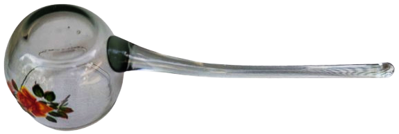 OSMANLI EL YAPIM EL BOYAMA CAM DAITIM KEPCESİ OZEL GUNLERDE TOPLANTILARDA  BUYUK CAM KASEDEN SERBETİN VEYA ZEMZEMİN DAGİTIMI