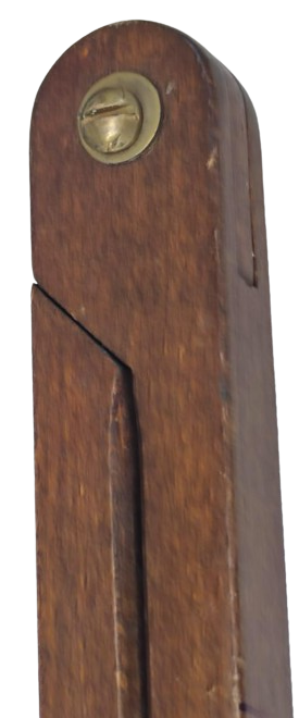 1950 EL YAPIM PİRİNC VİDALI UCLARI SİVRİ BUYUK AHŞAP ACILIP KAPANAN BOY KARA TAHTAYA GEOMETRİK ŞEKİLLER CİZİMİNDE  KULLANILAN PERGEL