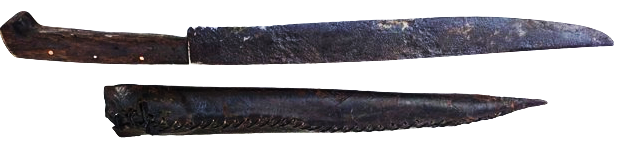 OSMANLI DERİ EL DİKİM KININDA SICAK DÖGME CELİK SALDIRMA SAPI KESTANE OLDUKCA BUYUKCEDİR ZAMAN YORGUNLUGU UZERİNDE