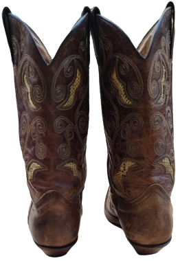 SENDRA USA ÖZEL TASARIM COWBOY WESTERN BOOTS KAHVERENGİ KOVBOY CİZMESİ TİMSAH DERİSİ EL DİKİM  TABAN KISMI YARMA KOSELE YUMURTA TOPUK 42 NUMARA 