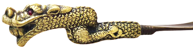 150 AYAKKABI GİYİLİRKEN KULLANILAN CEKECEK KERETA PİRİNC EJDERHA FORMUNDA GÖZLER KIRMIZI TAS