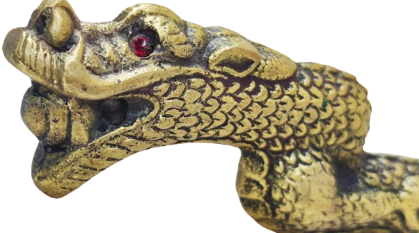 150 AYAKKABI GİYİLİRKEN KULLANILAN CEKECEK KERETA PİRİNC EJDERHA FORMUNDA GÖZLER KIRMIZI TAS