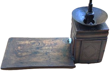 OSMANLI USTA EL İSİ YAPIMI KOMPLE MASİF AHŞAP KISMI İSLEMELİ KAHVE DEGİRMENİ CANAK KISMI GÖGME DEMİR 