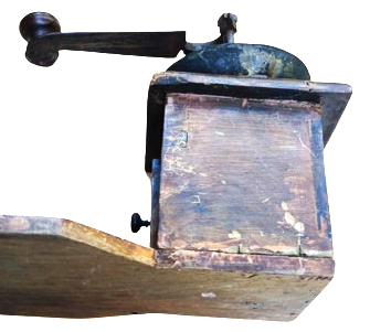 OSMANLI USTA İSİ EL YAPIMI KOMPLE MASİF AHŞAP KAHVE DEGİRMENİ CANAK KISMI PİRİNC MEKANİK KOL CEVİRMELİ ON TEK CEKMECELİ 