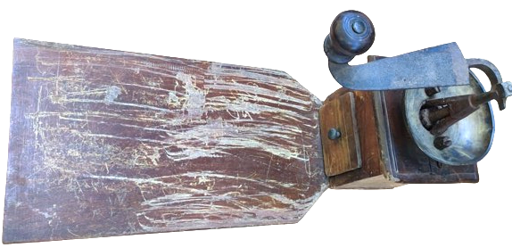 OSMANLI USTA İSİ EL YAPIMI KOMPLE MASİF AHŞAP KAHVE DEGİRMENİ CANAK KISMI PİRİNC MEKANİK KOL CEVİRMELİ ON TEK CEKMECELİ 