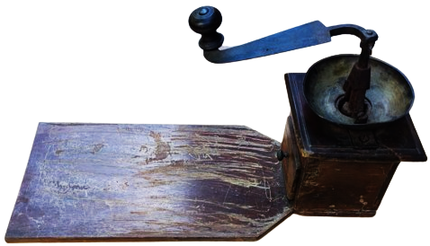 OSMANLI USTA İSİ EL YAPIMI KOMPLE MASİF AHŞAP KAHVE DEGİRMENİ CANAK KISMI PİRİNC MEKANİK KOL CEVİRMELİ ON TEK CEKMECELİ 