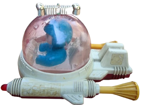 UZAY ARACI İÇERSİNDE KULLANAN KOZMONOTU FANUSLU HAREKETLİ SURTMELİ OYUNCAK SSCB SOVYET ÜRETİMİ