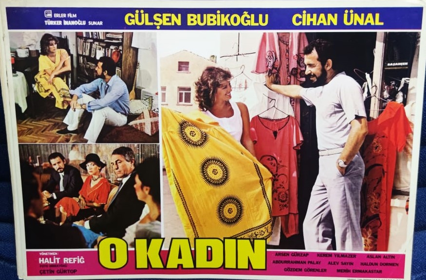 O KADIN FİLMİNİN LOBI TANITIM KARTI BASROLLERDE  GULSEN BUBİKOGLU CIHAN UNAL  YARDIMCI OYUNCULAR ARSEN GURZAP KEREM