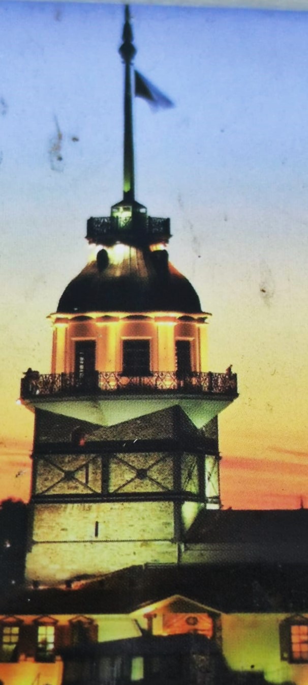 TURKISH AIRLINES A STAR ALLIANCE MEMBER KIZ KULESİ GÖRSELLI KAPAKLI  THY TENEKE KUTU