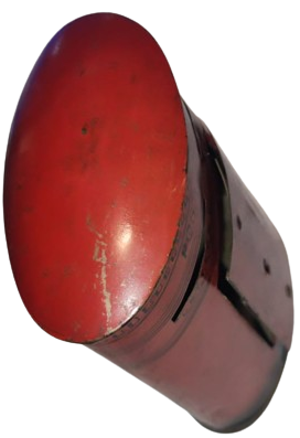 1940 POSTA KUTUSU FORMUNDA TENEKE ÇAD VADISI  KIRMIZI POSTA KUTUSU  POSTANE  KRALIYET POSTA KUTUSU ÖRNEGİ