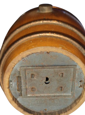 1950 AVRUPA AHSAP FICI KUMBARA METAL DÖRT CEMBERLİ ALT KAIDELİ BOZUK VE KAGIT PARA ATMA YERLERİ METAL KİLİT SİSTEMLİ