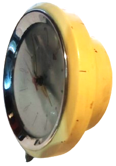 POLARIS CLOCK MEKANİK KURMALI ALARMLI MASA SAATİ METAL KASA FOSFORLU AKREP YELKOVAN VE  RAKAMLAR 