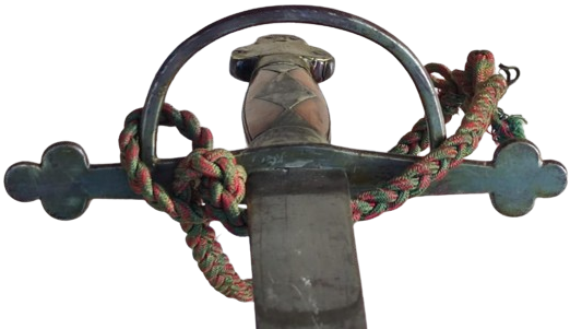 İSPONYOL KORSAN KILICI ELDEN KACMAMASI İÇİN İP EL SARILIR BALCAK KISIM PİRİNC VE AHŞAP BALCAGIN UST TOPUZ KISMINDA BİR KAC İŞARET BULUNMAKTA 