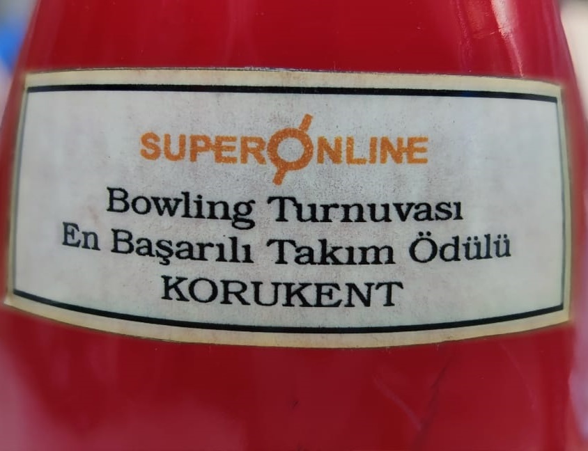 BOWLİNG SUPERONLİNE TURNUVASI EN BASARILI TAKIM ODULU KORUKENT KIRMIZI KENKDE PİN TEK ADET