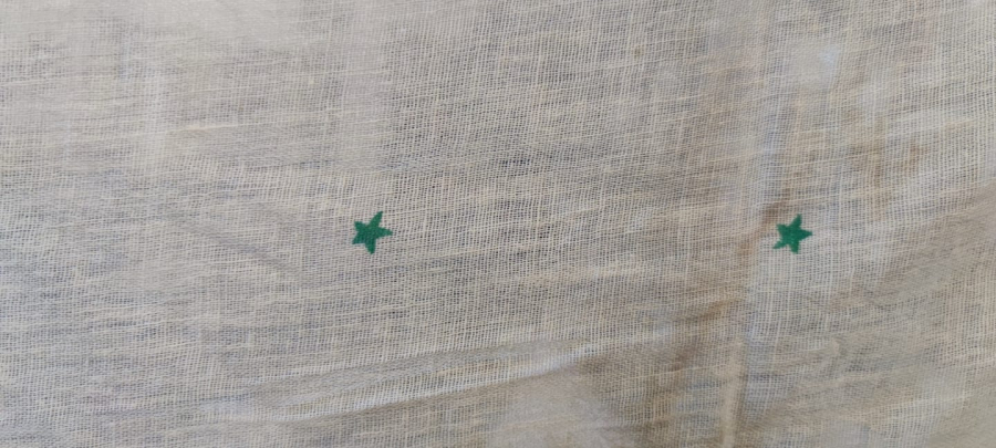 1950 EYUP SUTLAN HATIRASI SAL ESARP KENARLARI CEPECEVRE YESİL IGNE OYASI UZERİ AHSAP KALIP EL BASKI BEYAZ UZERİNE YESİL