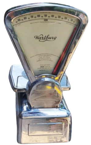 1970 WARTBURG ALMAN İBRELİ TERAZİ TEK KEFELİ ÜZERİ AYAR DAMGALI HER TARAFI KROMCELİK CALISAN ON ARKA CAMLI KADRAN 