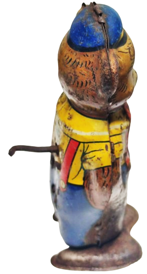 1950 J,CHEİM & CO MADE İN USA TENEKE KURMALI DANS EDEN AYI TAMAMI MEKANIK ARKADAN KURMALI 