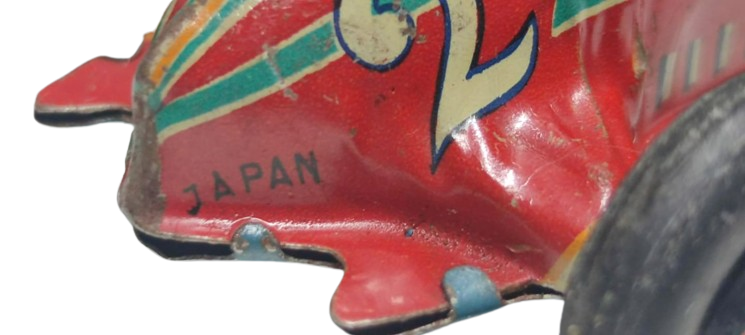 1950 TRADE ALPS MARK JAPAN TENEKE SURTMELİ 2 NUMARALI YARIS ARABASI OYUNCAK