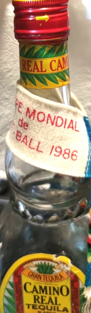 1986 TEQUILA BACARDI REAL YOUNG ORIGINAL MADE IN MEXICO MONDIAL FUTBALL CAMINO REAL TEQUILA BOS SİSE