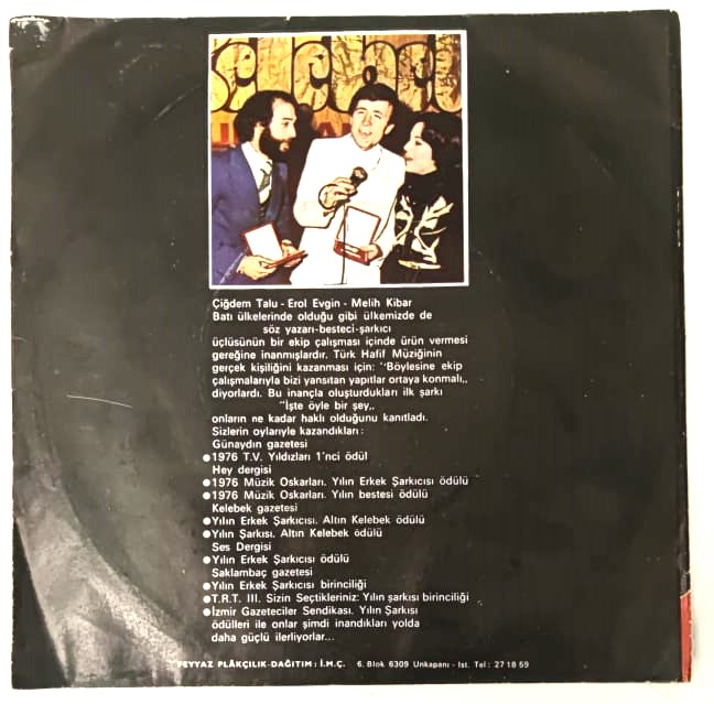 EROL EVGİN BİRDE BANA SOR ETME EYLEME CANIM FEYYAZ PLAKCILIK 45 LİK ORJINAL KABINDA PLAK