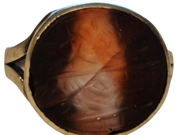 OSMANLI DAMARLI AKİK TASLI UZERİ EL KAZIMA YAZILI TAŞLI HAS SAF GÜMÜŞDEN EL YAPIM YUZUK