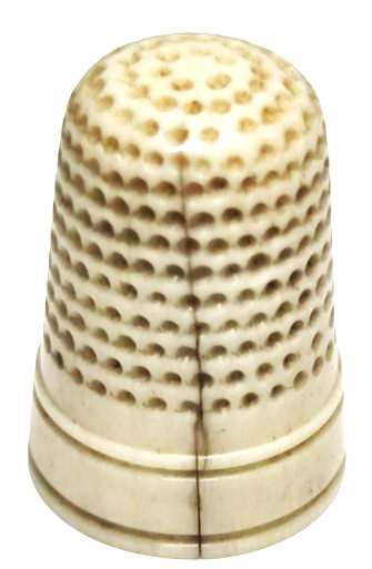 OSMANLI FİL DİSİ EL YAPIM NADİR DİKİS DİKERKEN İGNEYİ İTMEDE KULLANINA YÜKSÜK ÜZERİ BİR COK İGNE YUVASI  BULUNAN YUKSUK