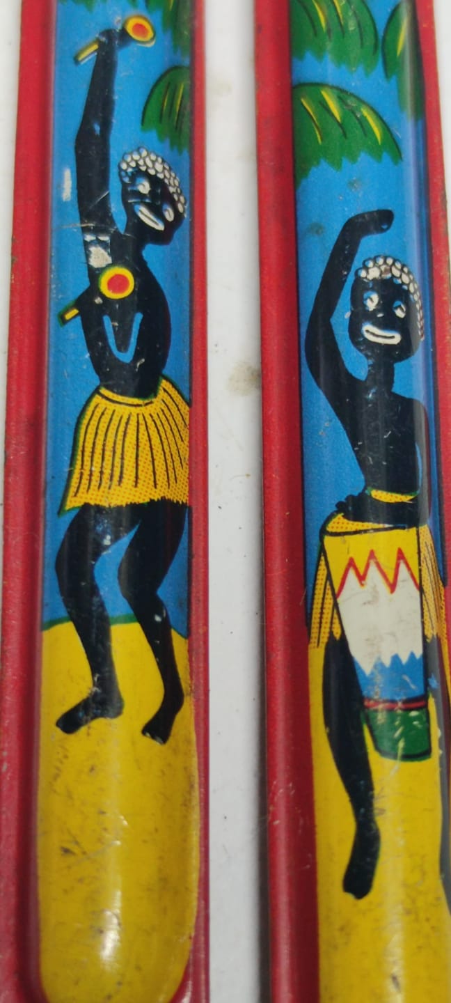 TENEKE CİFTLİ CİFT SES DUDUK JAPON DANS EDEN ZENCİ TEMALI OYUNCAK DUDUK