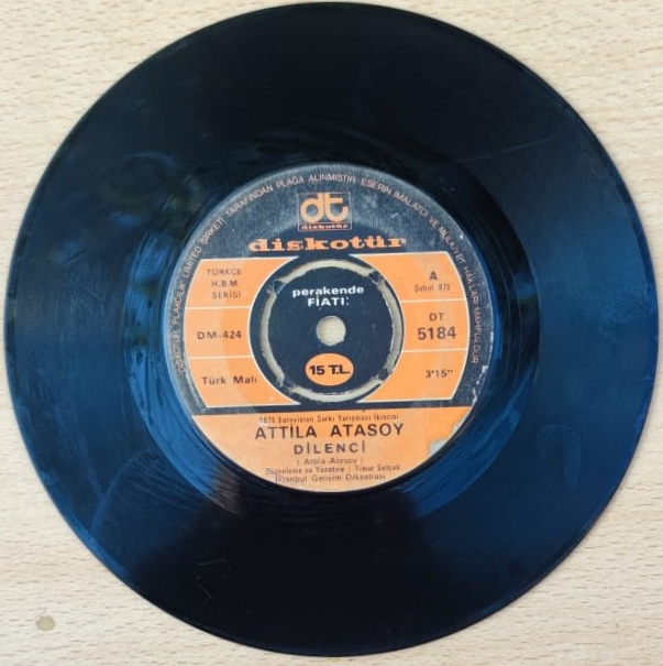 ATİLLA  ATASOY DİLENCİ  İSTİYORUM  45 LİK PLAK DISKOTUR PLAK 