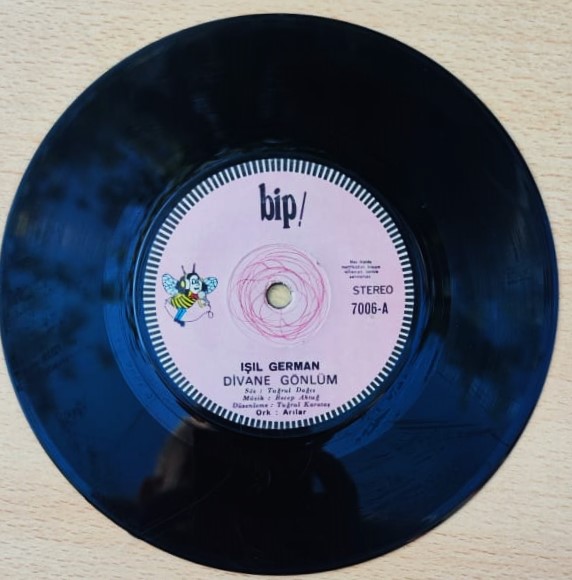 ISIL GERMAN DİVANE GONLUM BİTTİ AMA İZ BIRAKTI  45 LİK PLAK BİP PLAK ORJINAL