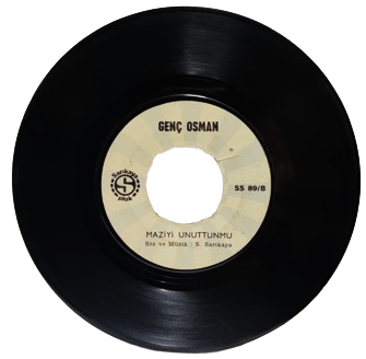 GENC OSMAN MAZİYİ UNUTTUNMU  KOROLASI GOZLERİM  45 LİK PLAK SARIKAYA  PLAK ORJINAL BASKI