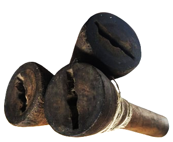 1950 AHŞAP DÖRT ADET MASİF BOBIN YUN İPLİK MAKARASI