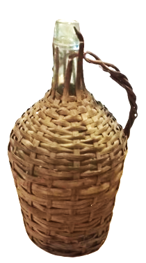 1950 YESİL CAM  SU SİSE DISI HASIR KAPLI TASIMA KULPLU